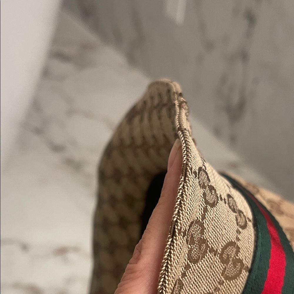 Gucci Beige and Brown Monogram Bucket Hat - Picture 8 of 9
